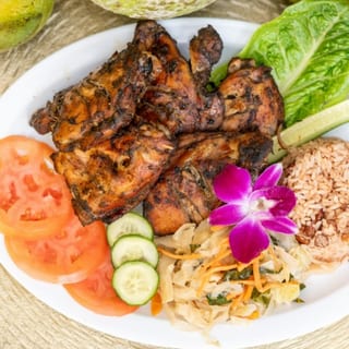 Jerk/BBQ Chicken with Rice